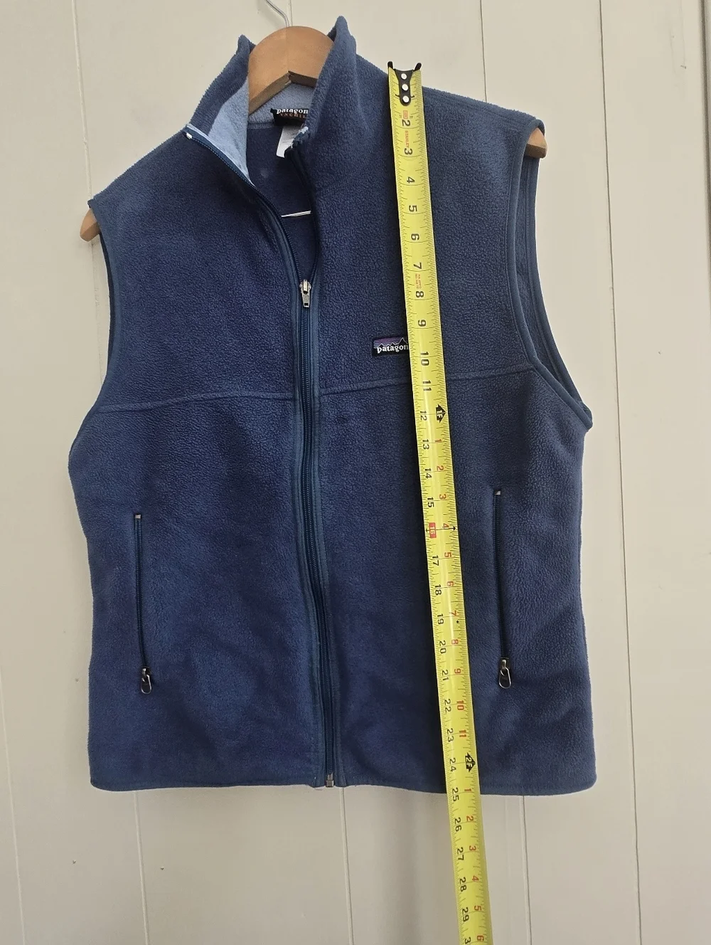 Patagonia Men's Blue Full‑Zip Fleece Vest-Size M